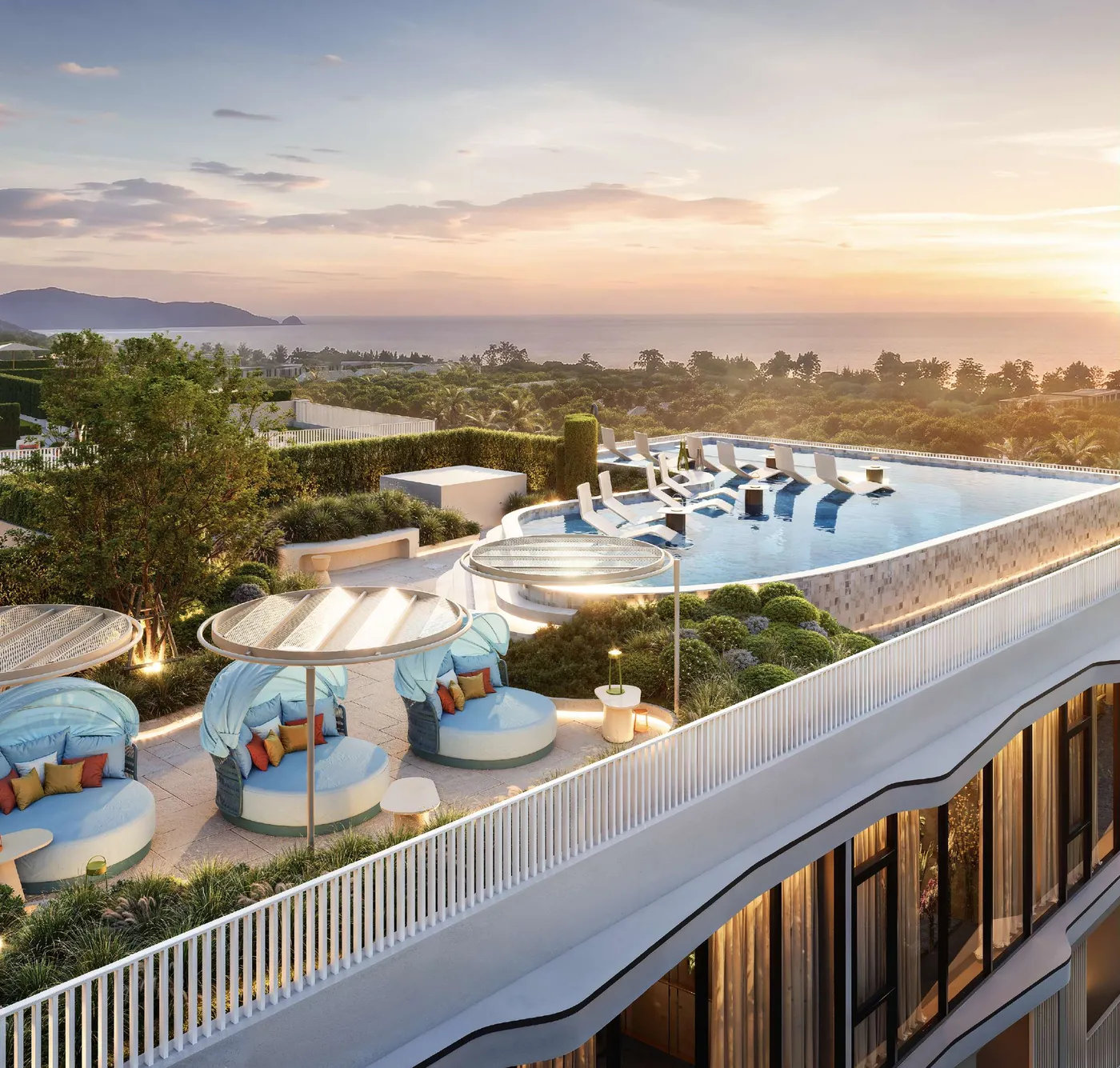 Sky Pool и кабаны Sea Breeze на крыше